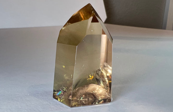 Rainbow Smokey Citrine Tower
