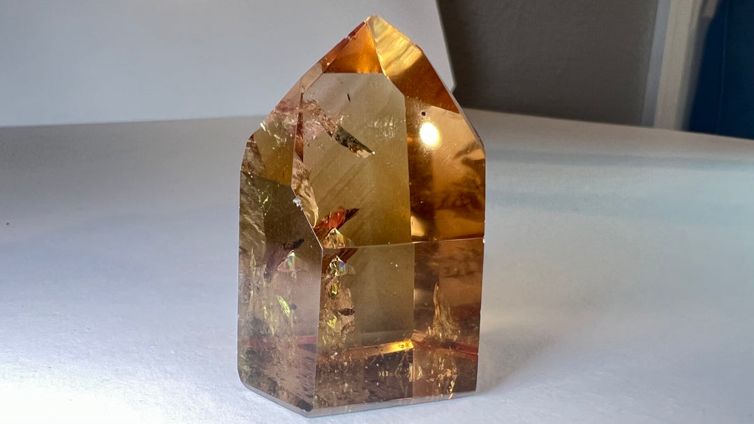 Rainbow Smokey Citrine Tower