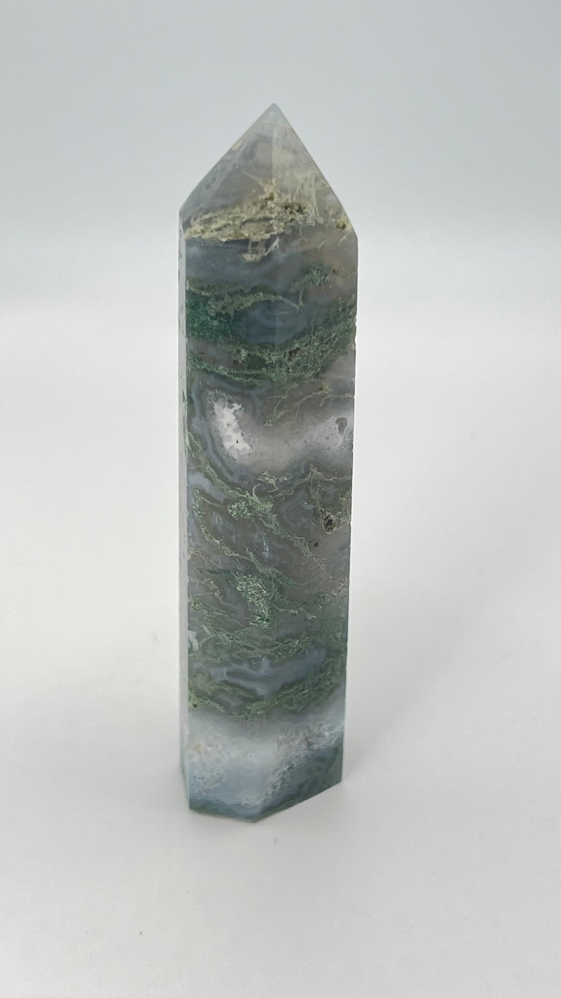 Green Moss Agate Towers
